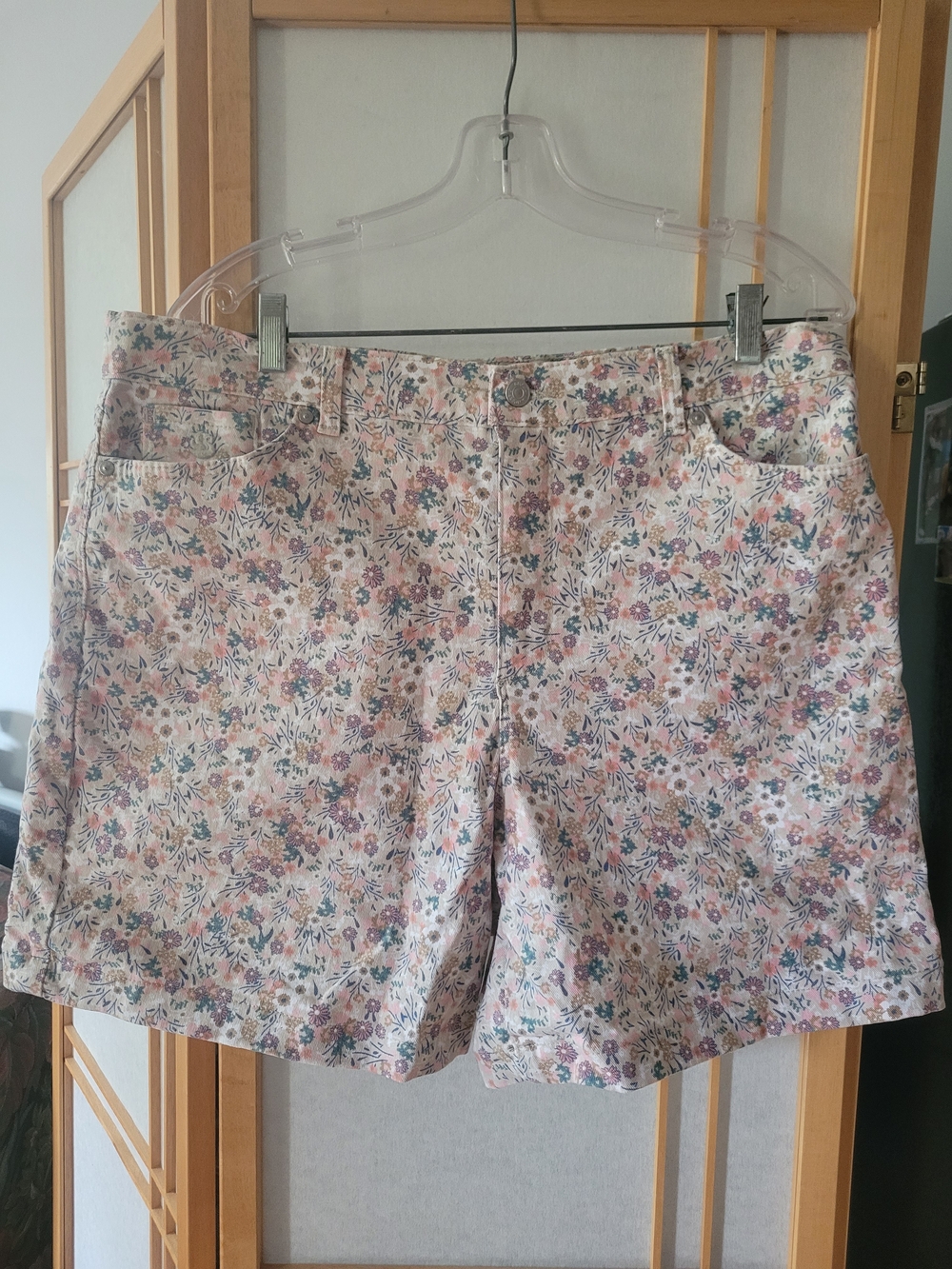 Gloria Vanderbilt Cotton Denim Floral Shorts